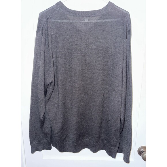 Womens GAP Size XXL Wool Blend Black Long Sleeve V-Neck Sweater - Picture 3 of 3